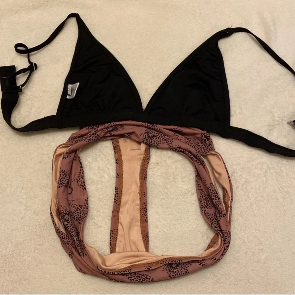 Chic Black and Brown Leopard Bikini Set